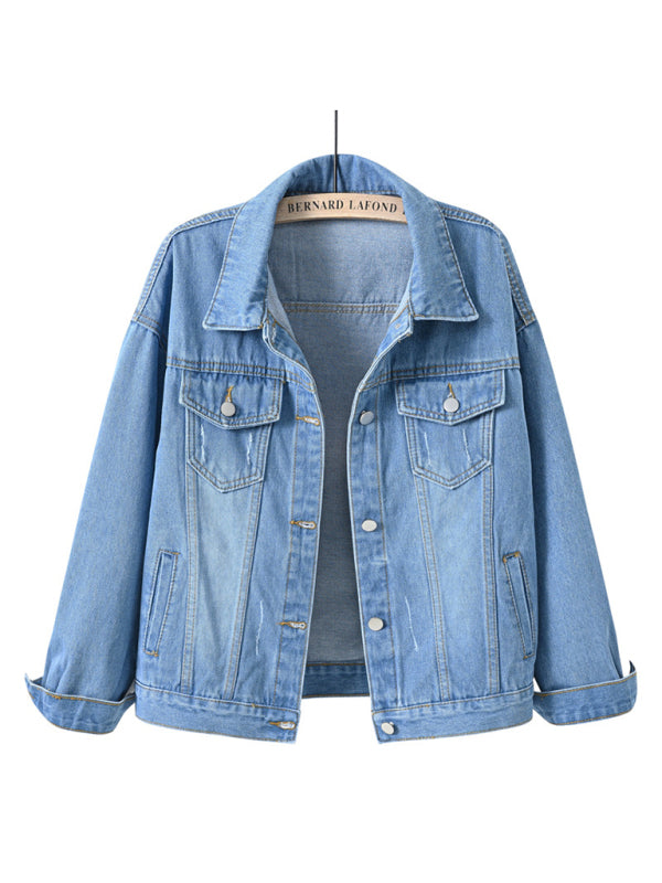 Women's New Colorful Loose Fit Denim Jacket