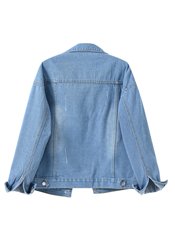 Women's New Colorful Loose Fit Denim Jacket