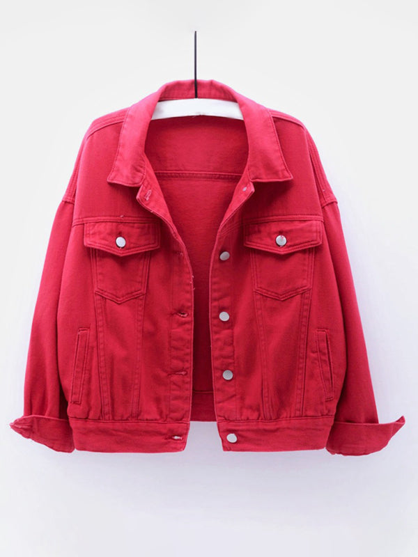 Women's New Colorful Loose Fit Denim Jacket