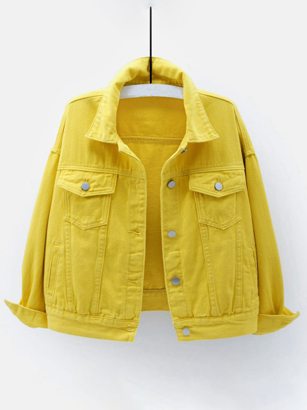 Women's New Colorful Loose Fit Denim Jacket