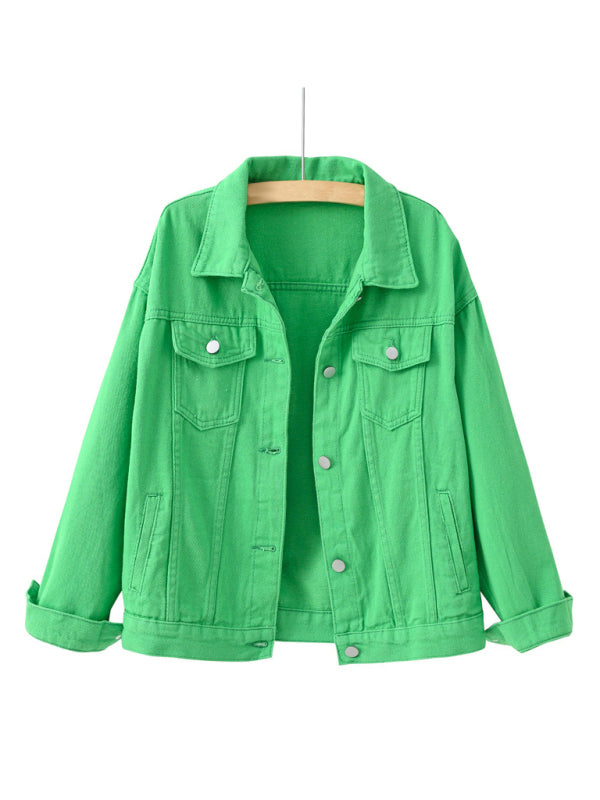 Women's New Colorful Loose Fit Denim Jacket