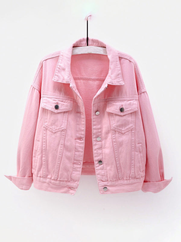 Women's New Colorful Loose Fit Denim Jacket