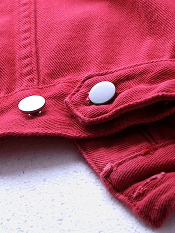 Women's New Colorful Loose Fit Denim Jacket
