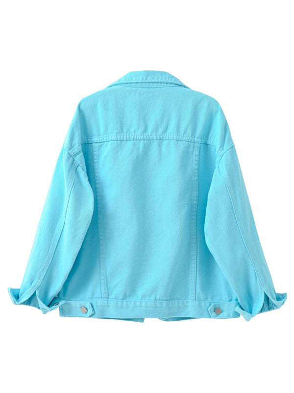 Women's New Colorful Loose Fit Denim Jacket